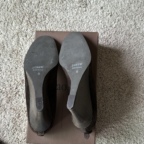 8 - Jcrew dark brown suede wedge - Picture 4 of 4